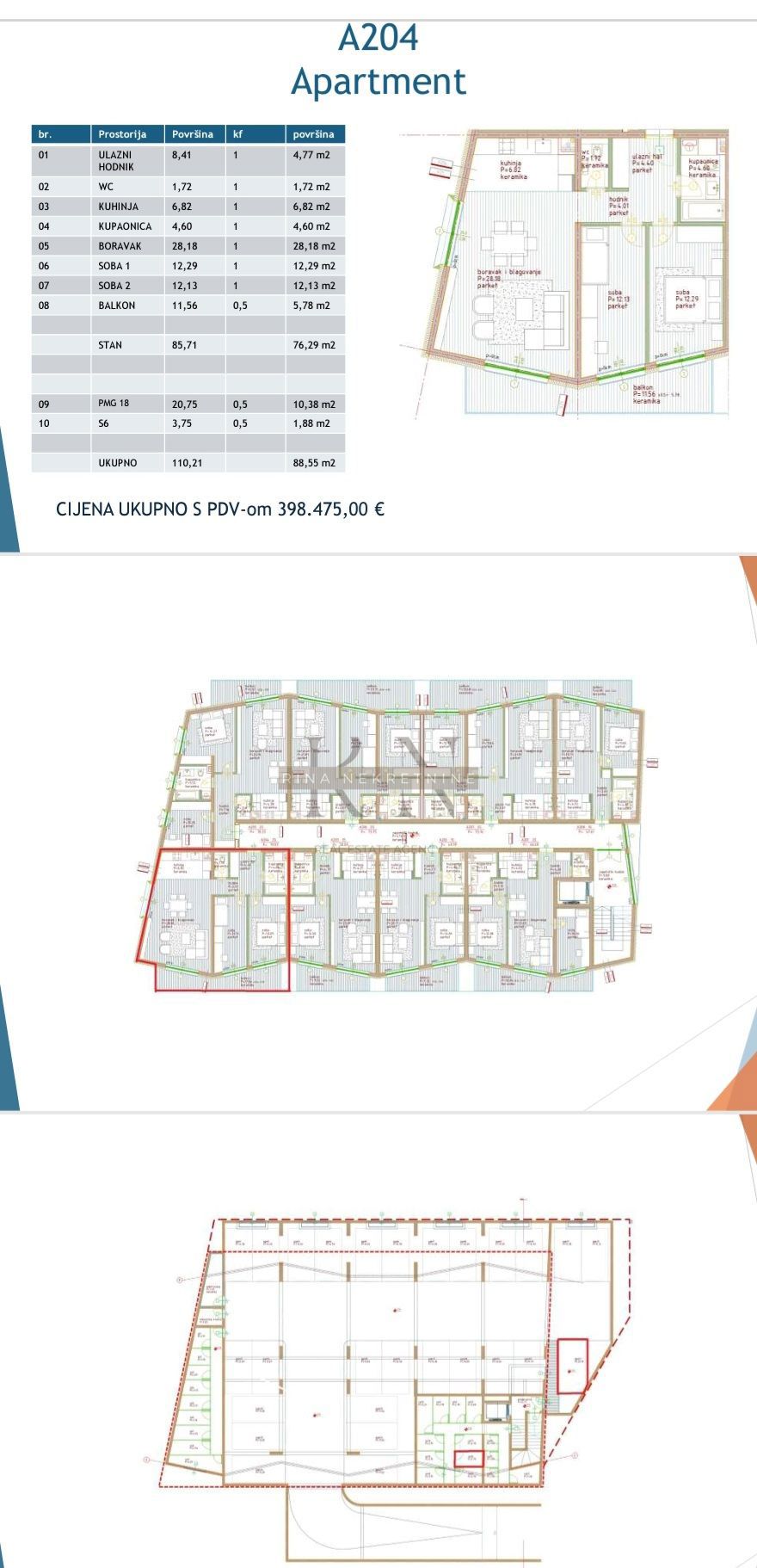 ISTRIA - POREČ, APPARTAMENTO 88,55m² CON VISTA MARE, VICINO AL CENTRO