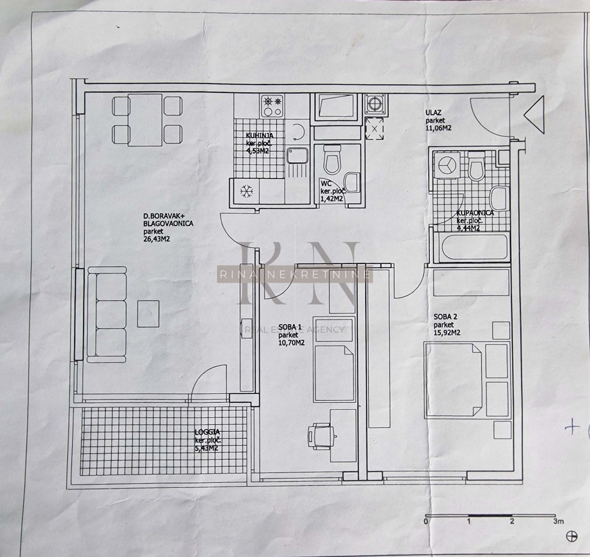 Appartamento Gajnice, Podsused - Vrapče, 79m2