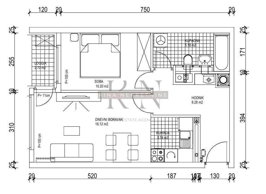 Appartamento Prečko, Trešnjevka - Jug, Jarnovićeva ulica, 48m2