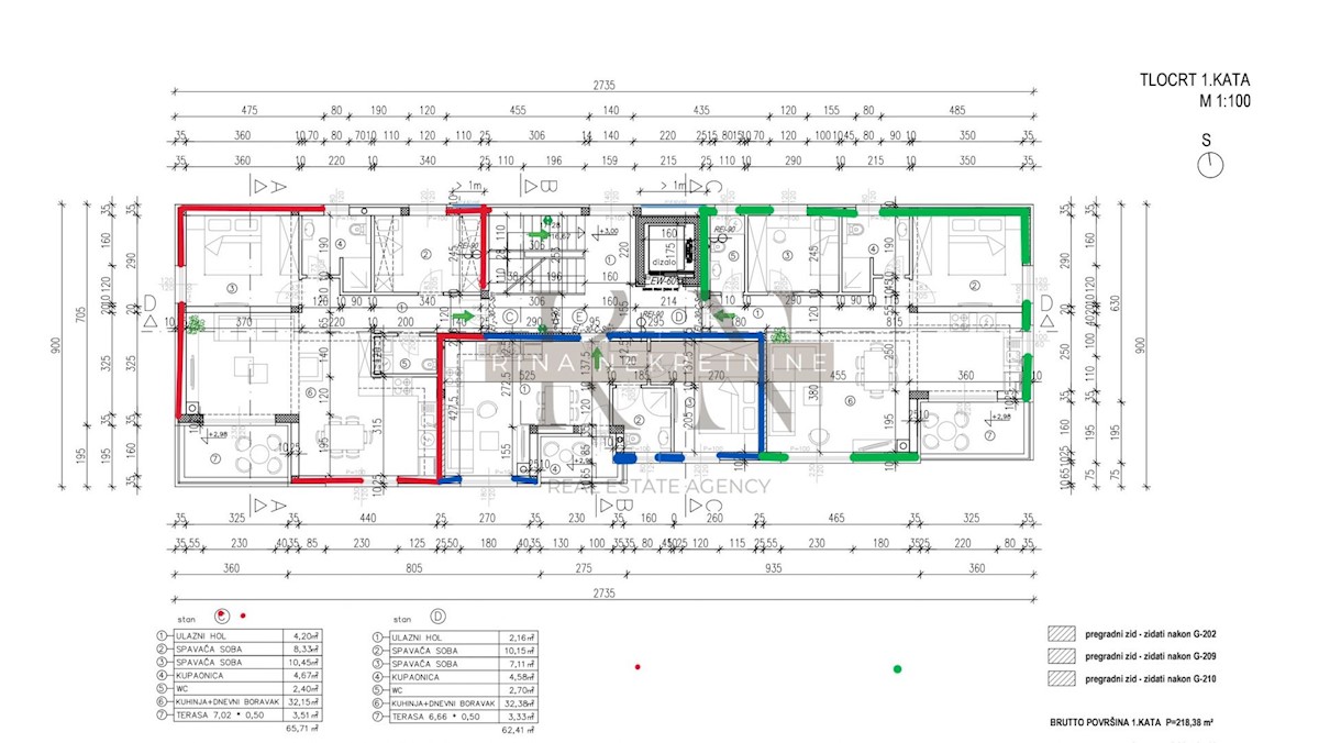 ISTRIA-POREČ-TAR, APPARTAMENTO CON 2 CAMERE DA LETTO + SALOTTO, 65,71m2, 3° piano