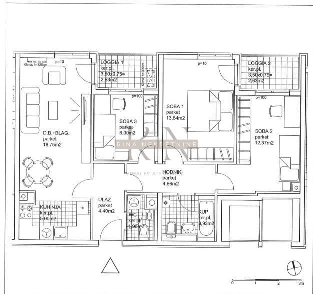 Appartamento Vrapče, Podsused - Vrapče, Bolnička cesta , 80m2
