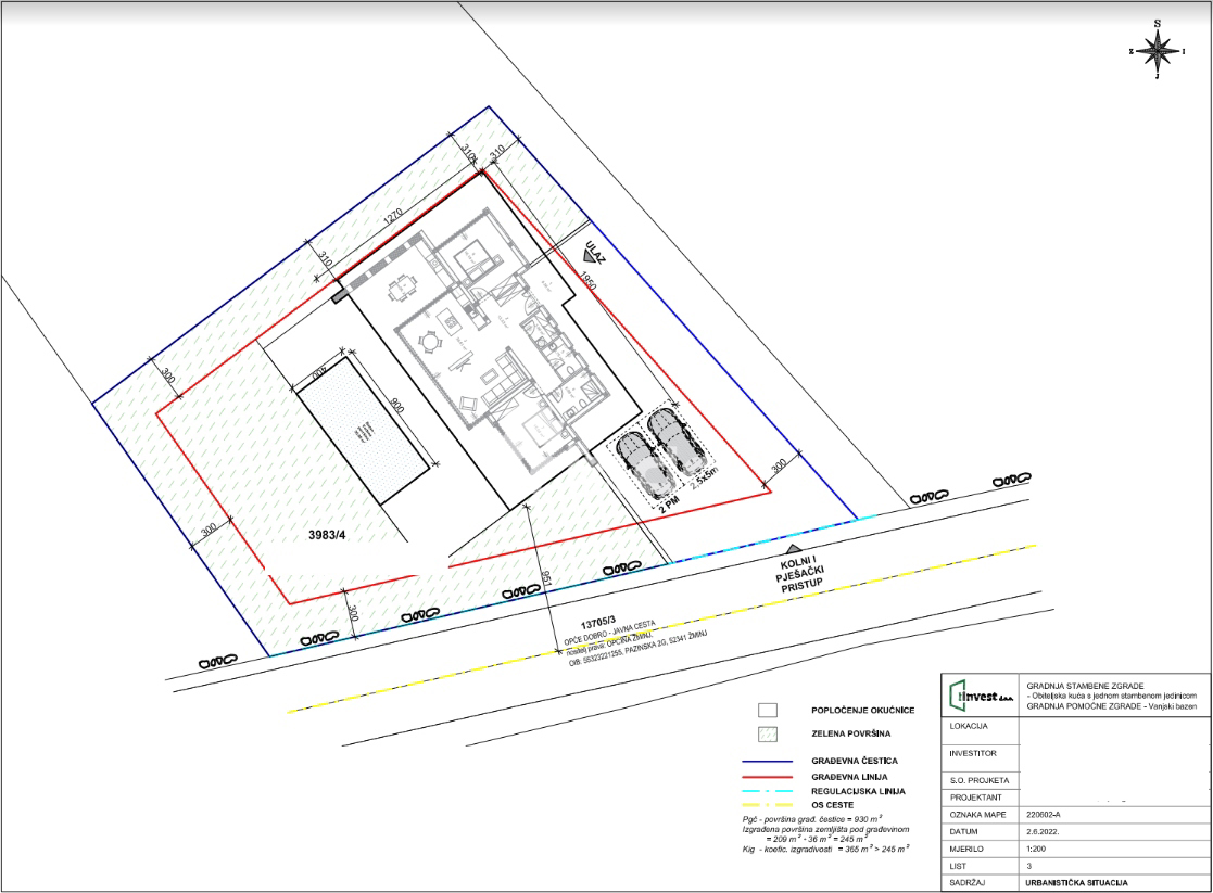 Terreno edificabile con permesso di costruzione - Zminj - 1000m2