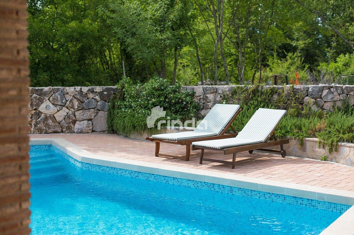 Island of Krk - Dobrinj - Stone house with pool in a quiet location