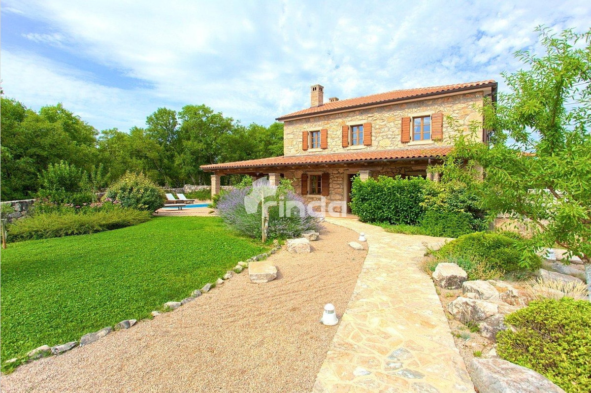 Island of Krk - Dobrinj - Stone house with pool in a quiet location