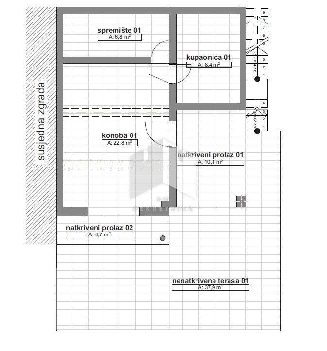 Appartamento Klenovica, Novi Vinodolski, 97,40m2