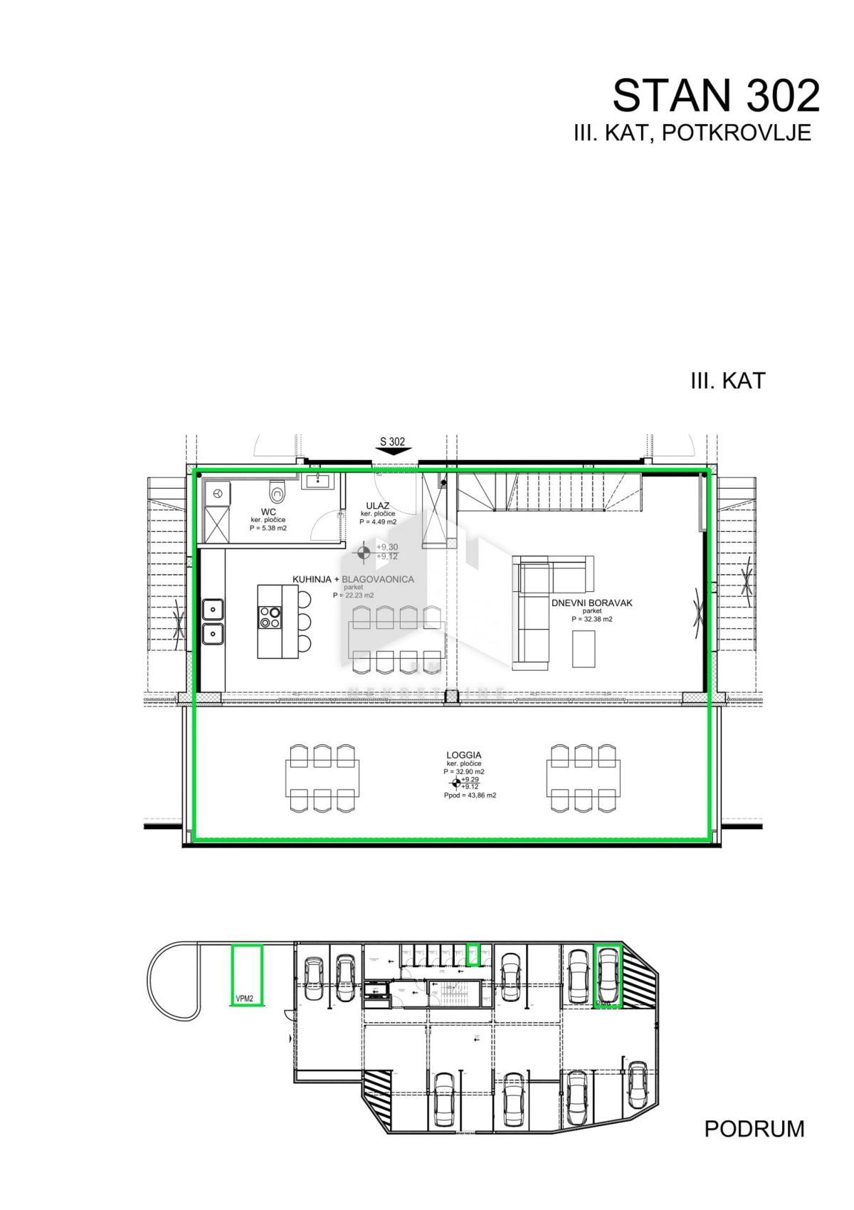 Appartamento Novi Vinodolski, 146,53m2