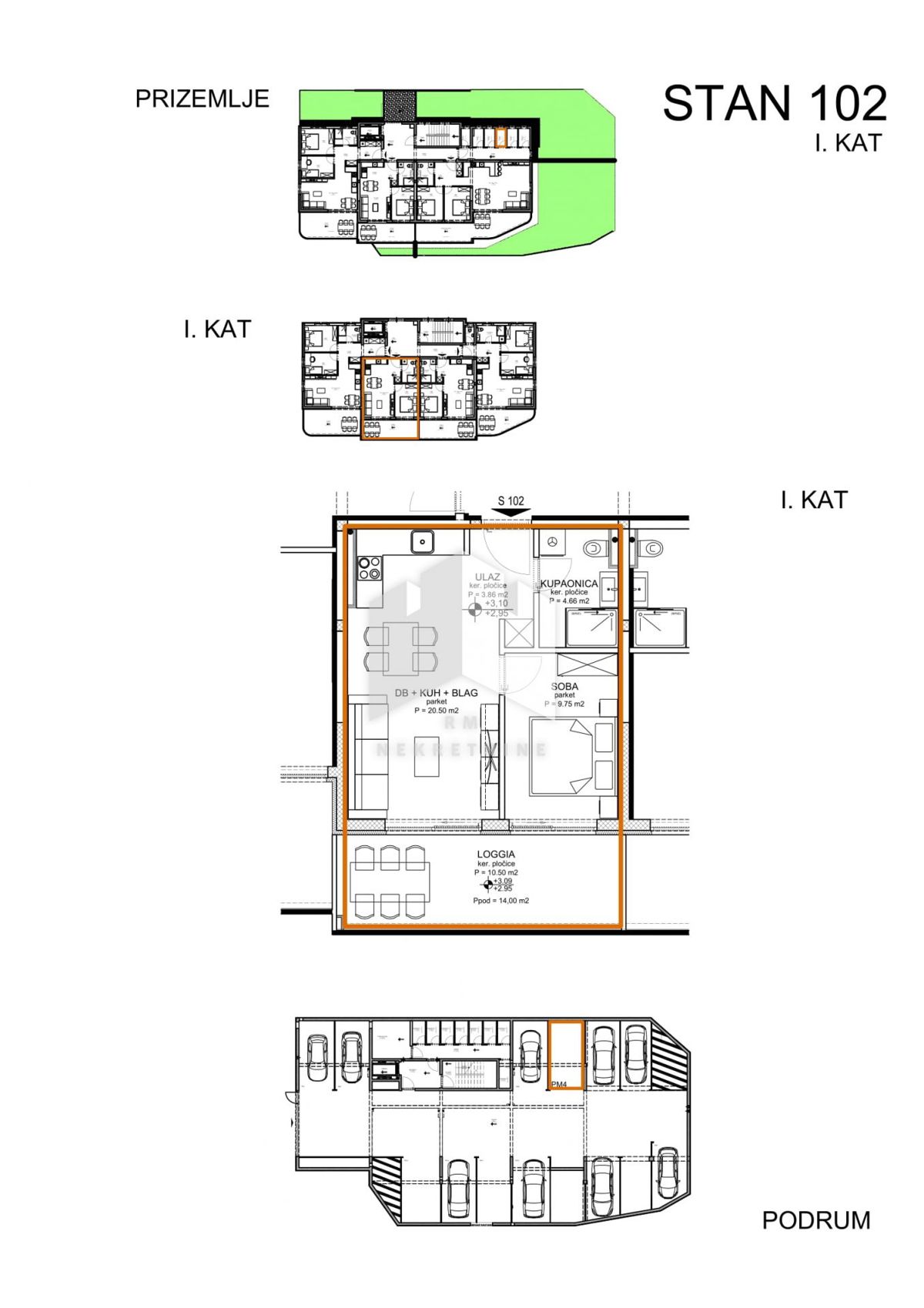 Appartamento Novi Vinodolski, 45,77m2