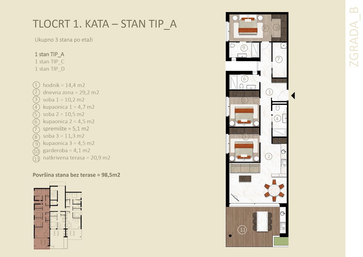 Novigrad – appartamento con vista mare