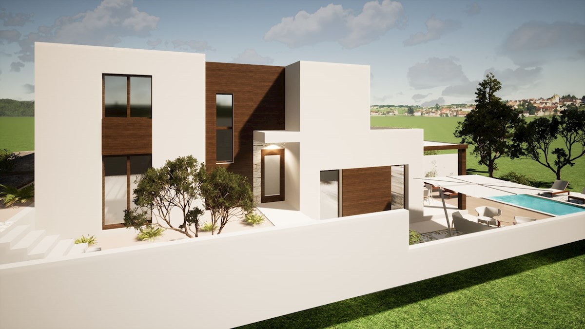 Istria, zona di Svetvinčenat, terreno edificabile con permesso di costruire