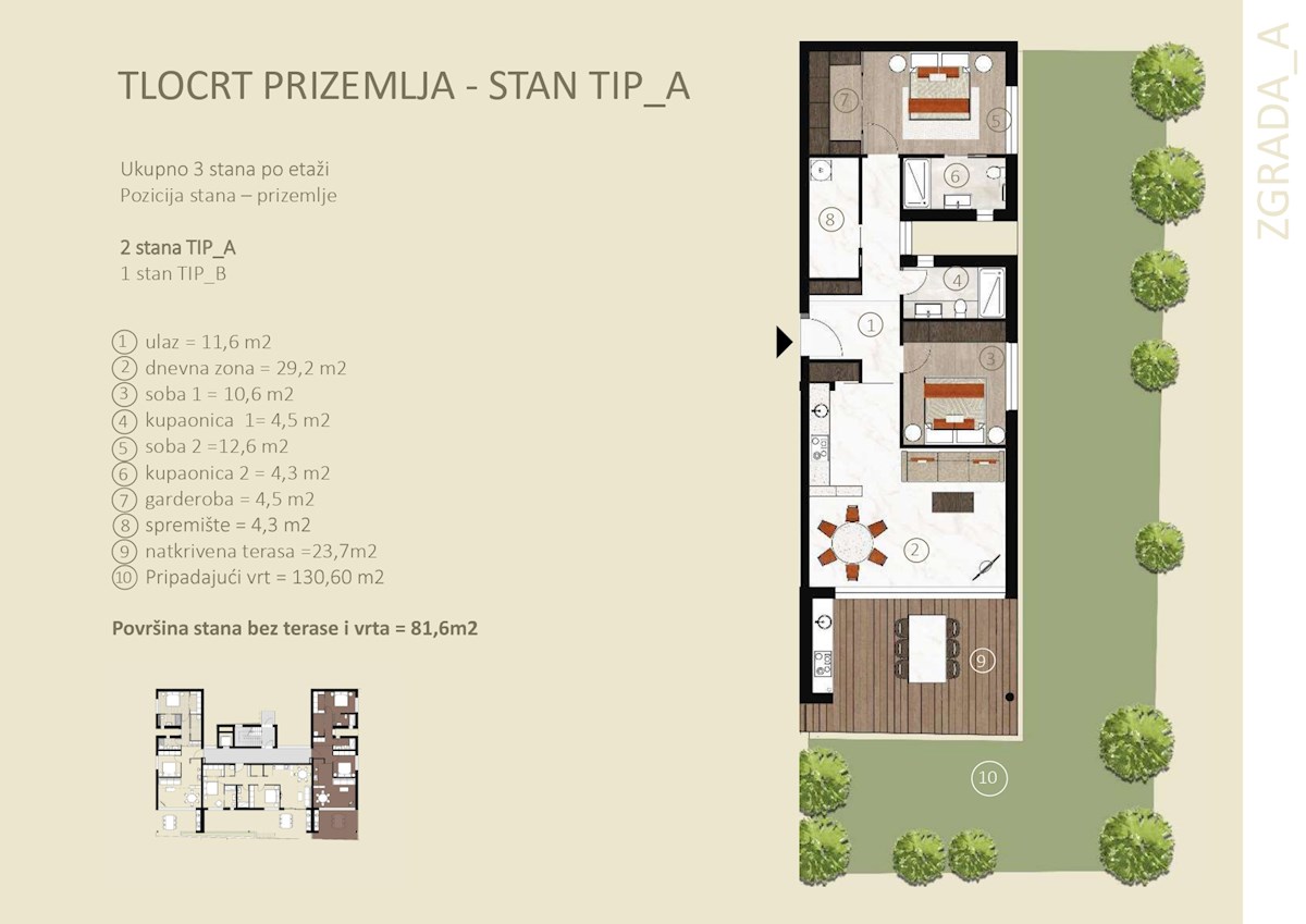 NOVIGRAD – Appartamento di lusso al piano terra con giardino privato