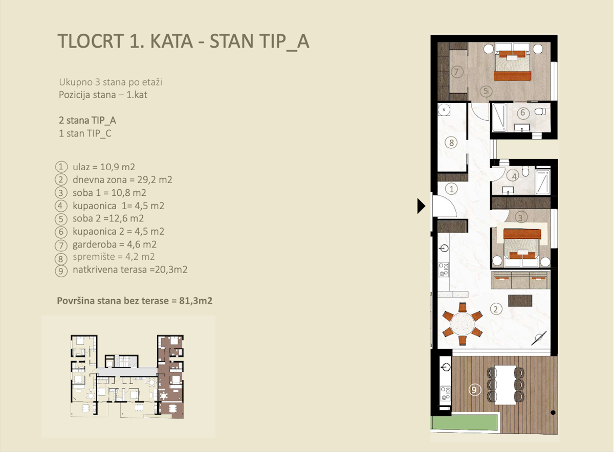 Novigrad – Appartamento di lusso al 1° piano con vista mare