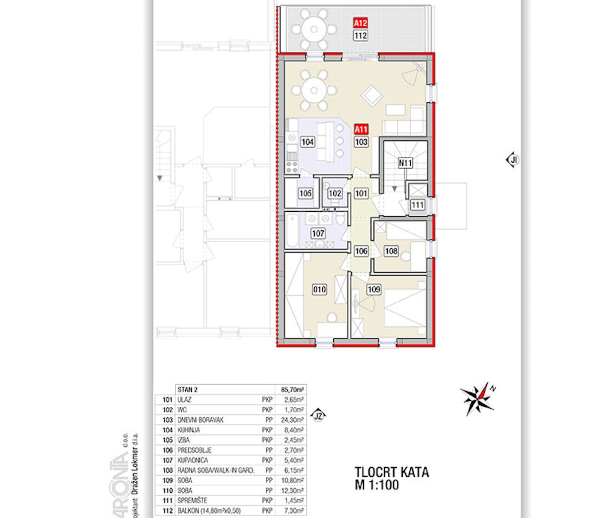 Appartamento quadrilocale - nuova costruzione