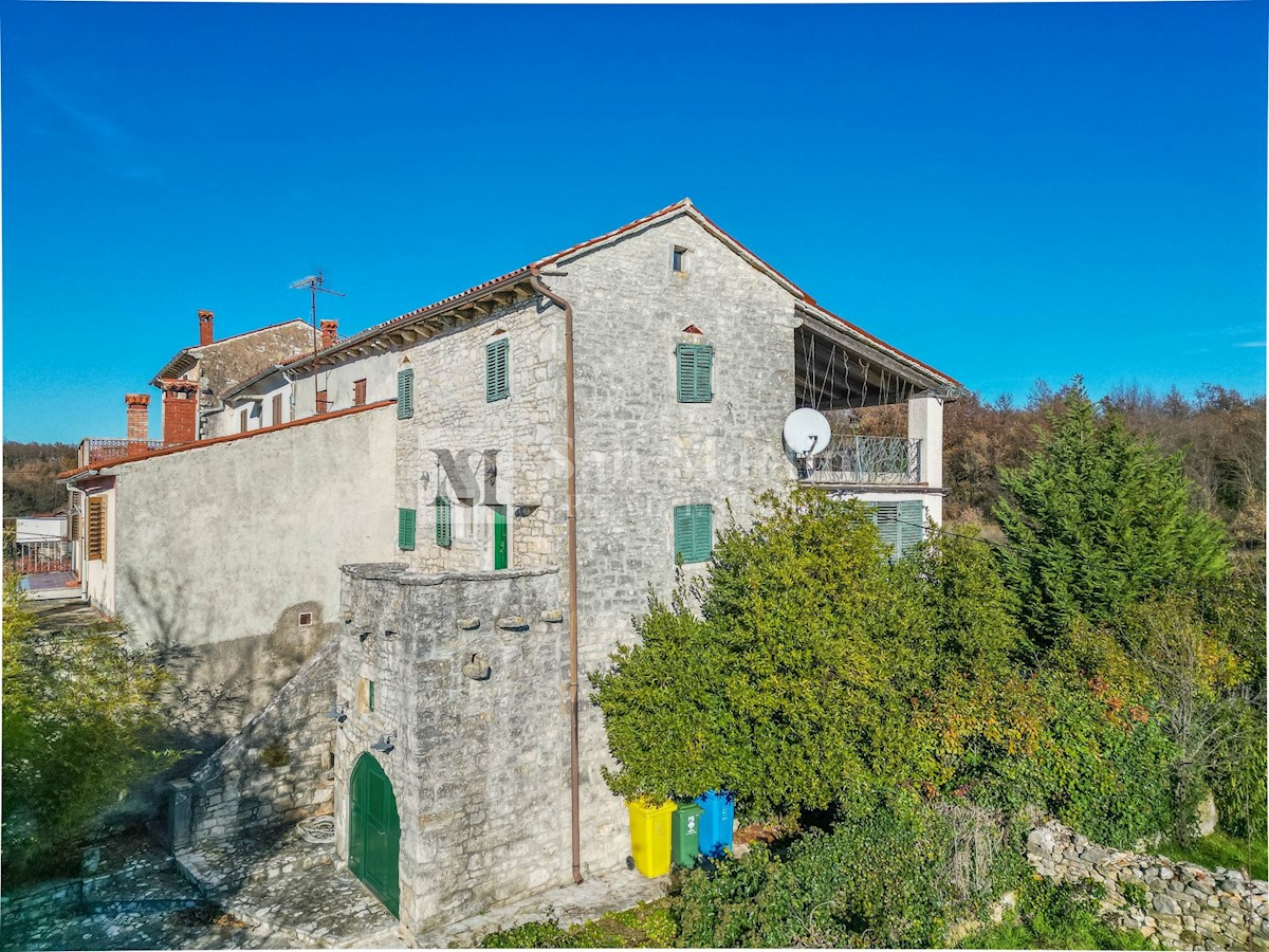 Svetvinčenat, dintorni, Incantevole villa autoctona in pietra con piscina