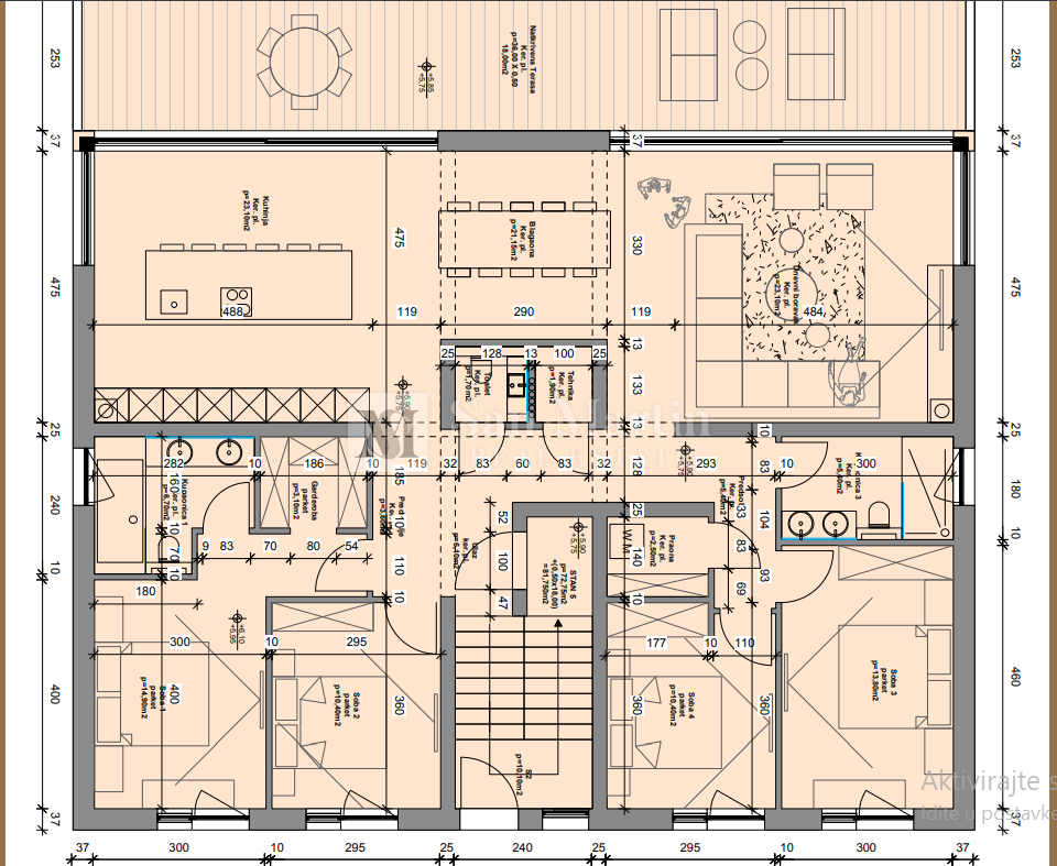 Parenzo, dintorni – Attico in posizione tranquilla con vista mare