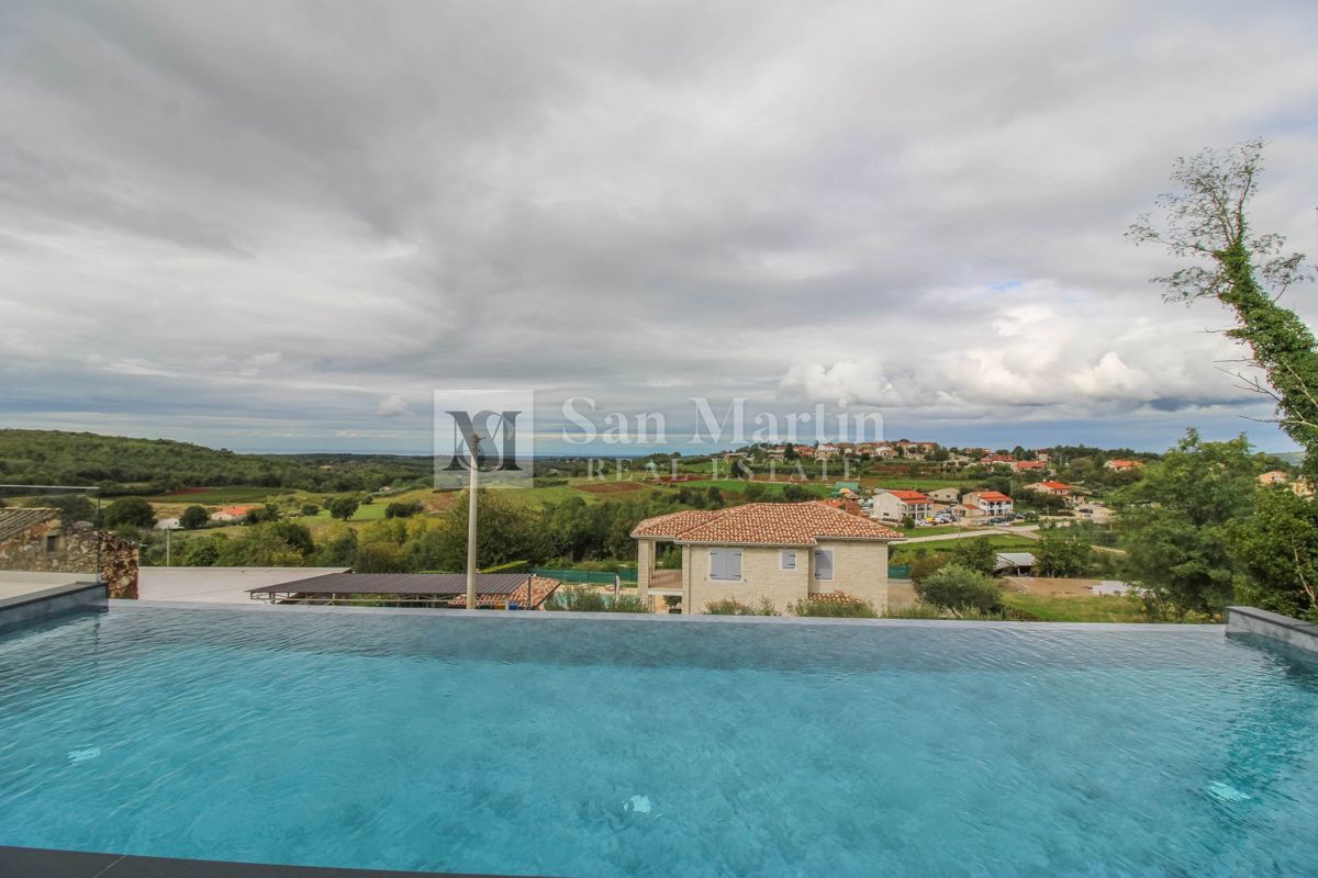 Poreč, dintorni, villa di lusso unica con vista panoramica sul mare