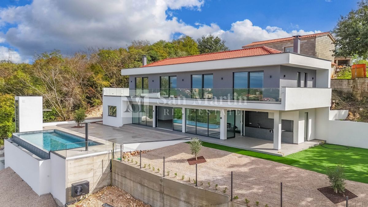 Poreč, dintorni, villa di lusso unica con vista panoramica sul mare