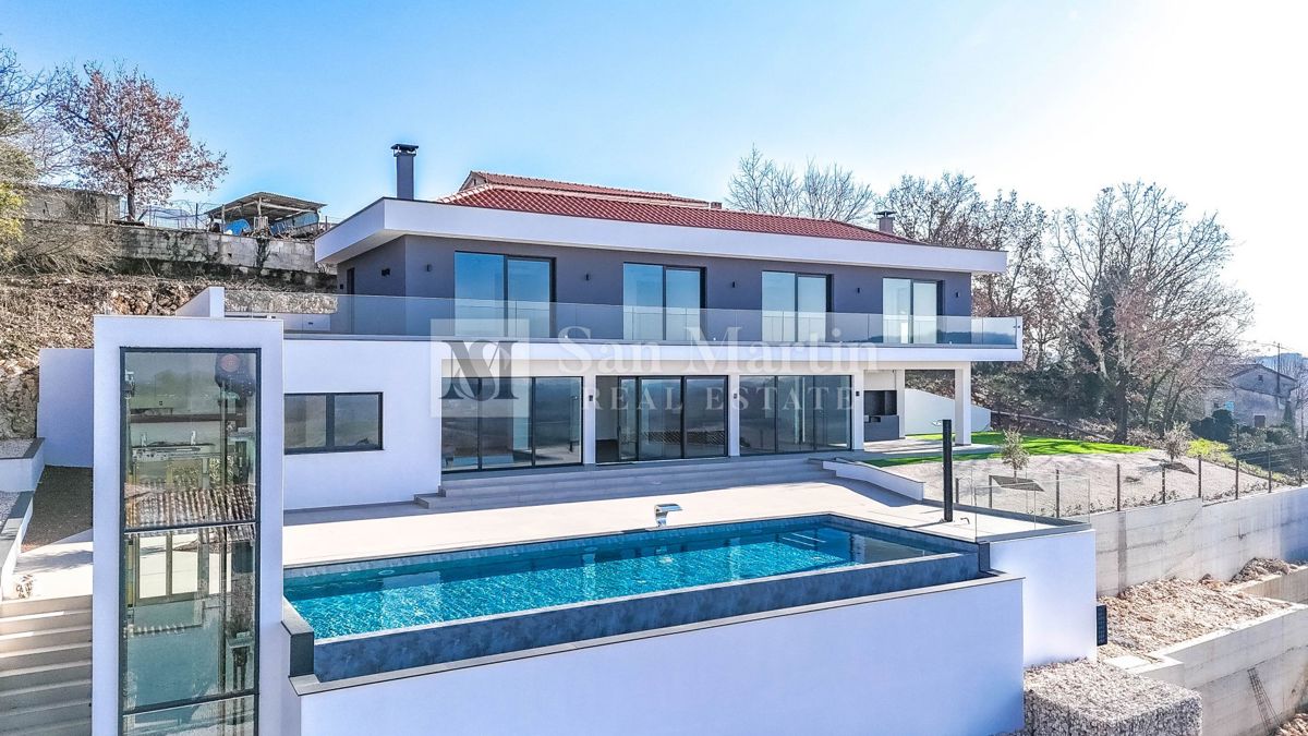 Poreč, dintorni, villa di lusso unica con vista panoramica sul mare