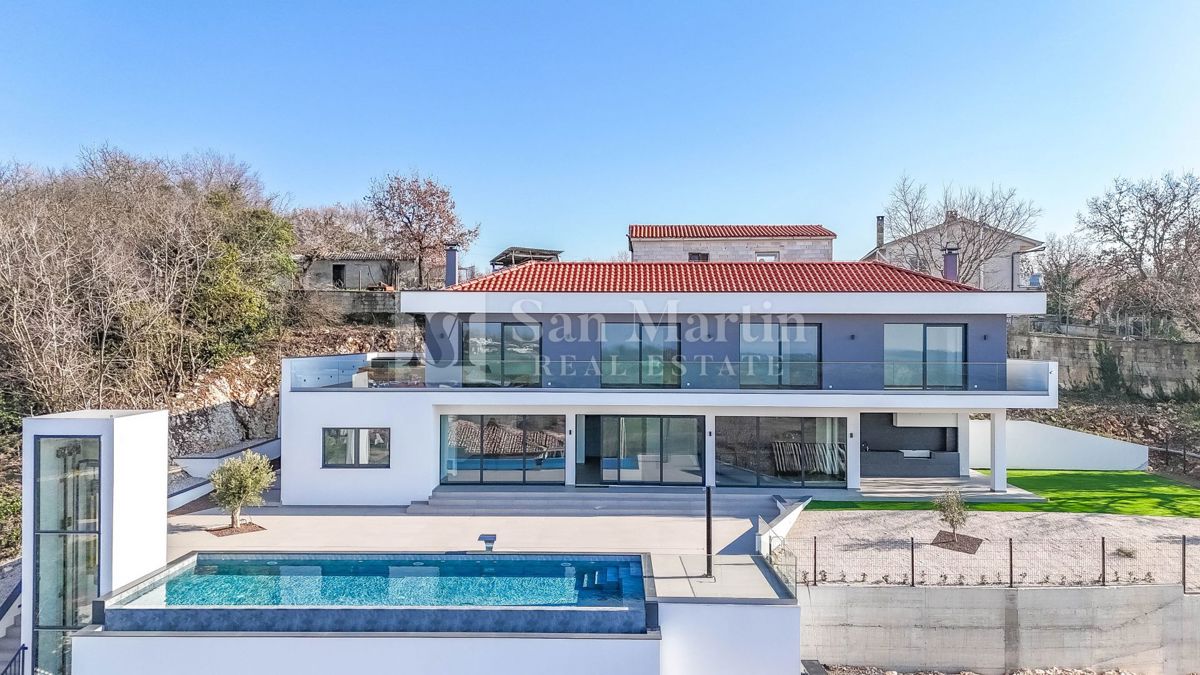 Poreč, dintorni, villa di lusso unica con vista panoramica sul mare