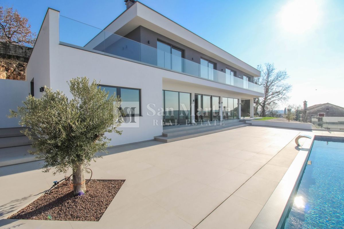 Poreč, dintorni, villa di lusso unica con vista panoramica sul mare