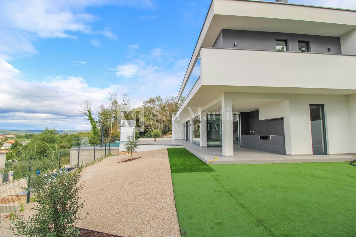 Poreč, dintorni, villa di lusso unica con vista panoramica sul mare