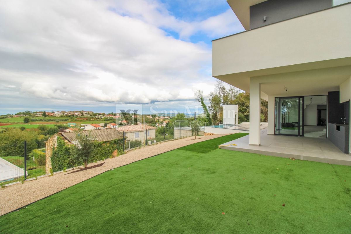 Poreč, dintorni, villa di lusso unica con vista panoramica sul mare