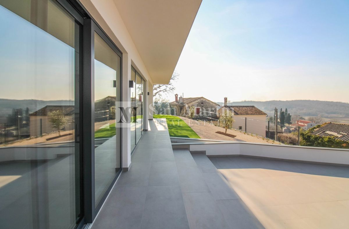 Poreč, dintorni, villa di lusso unica con vista panoramica sul mare