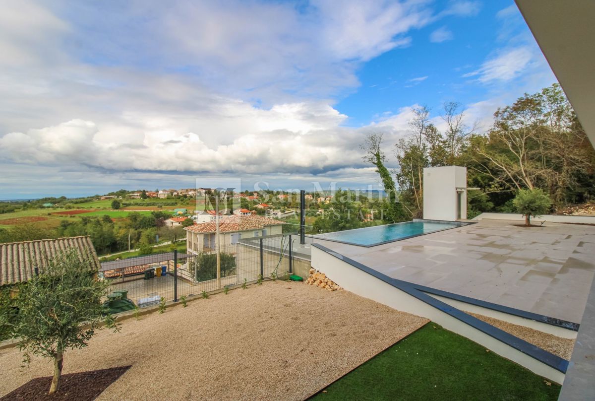 Poreč, dintorni, villa di lusso unica con vista panoramica sul mare