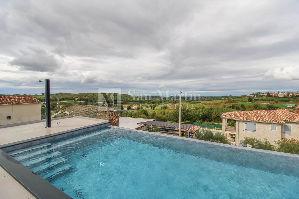 Poreč, dintorni, villa di lusso unica con vista panoramica sul mare