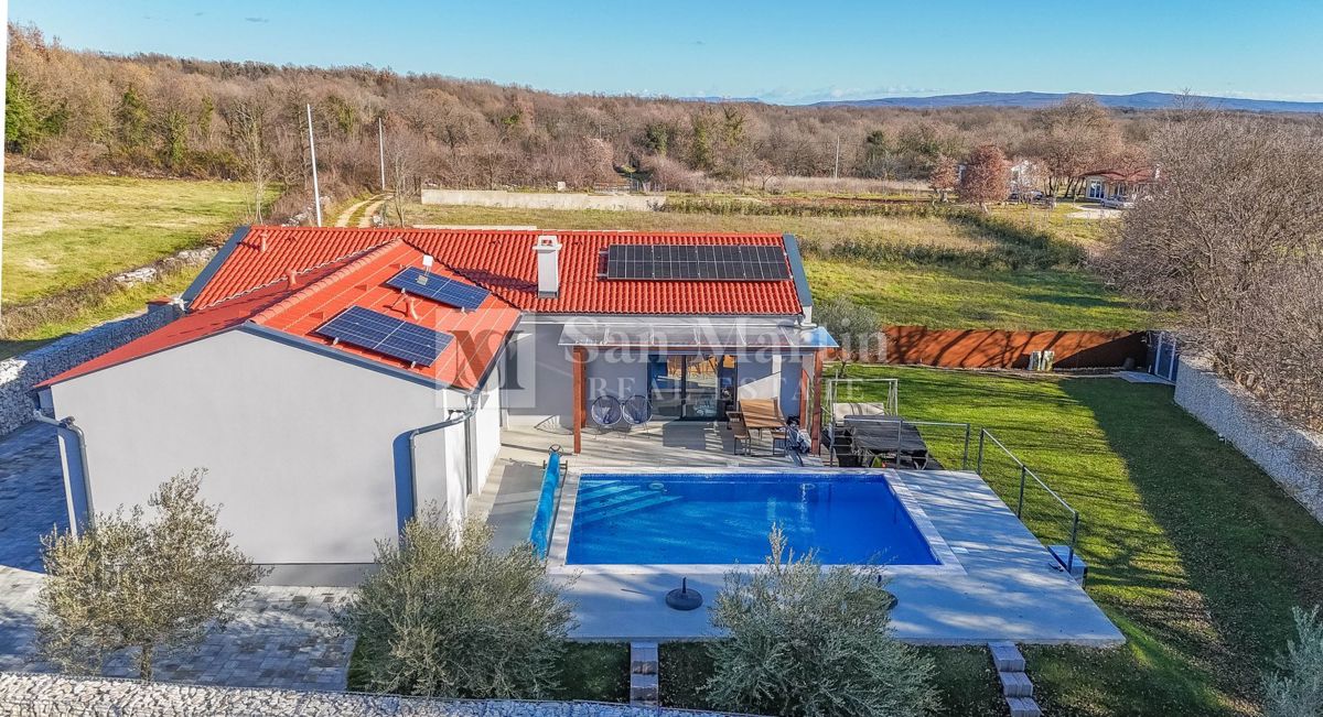 Istria, Barbana - bella casa a un piano con piscina riscaldata e sauna