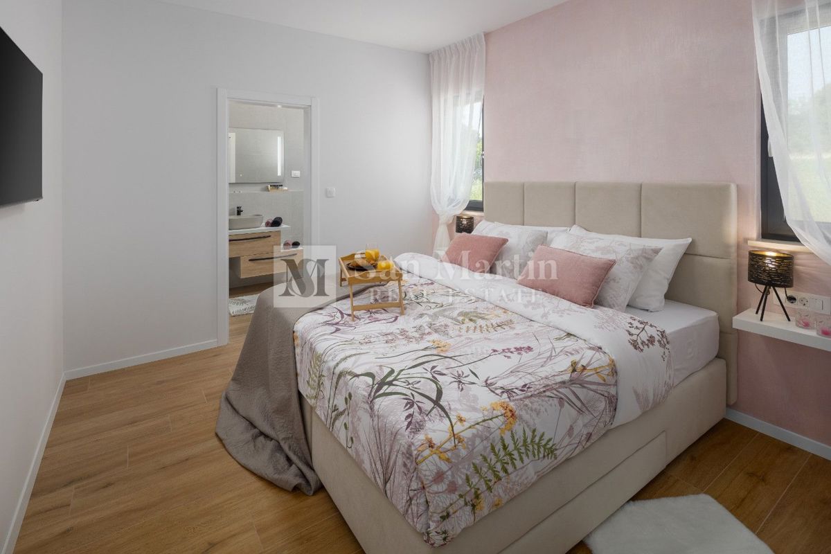 Istria centrale – Casa di nuova costruzione su un unico livello in posizione tranquilla