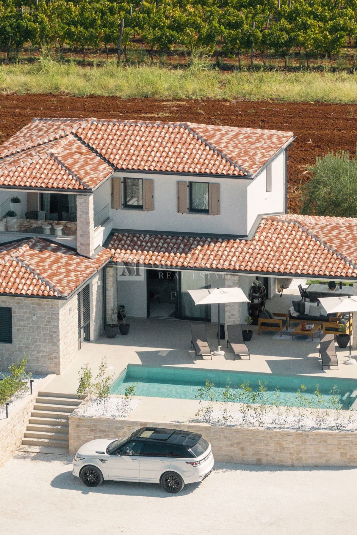 Poreč, dintorni - Villa rustica con vista sugli uliveti e sul mare