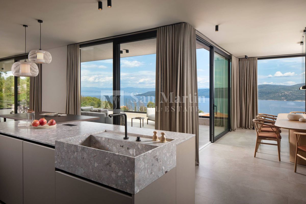 Labin, dintorni - casa lussuosa con una vista spettacolare