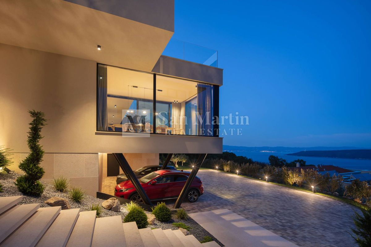 Labin, dintorni - casa lussuosa con una vista spettacolare