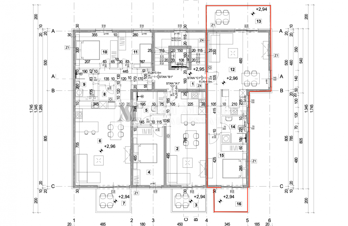 Parenzo, edificio nuovo e moderno, appartamento al secondo piano.