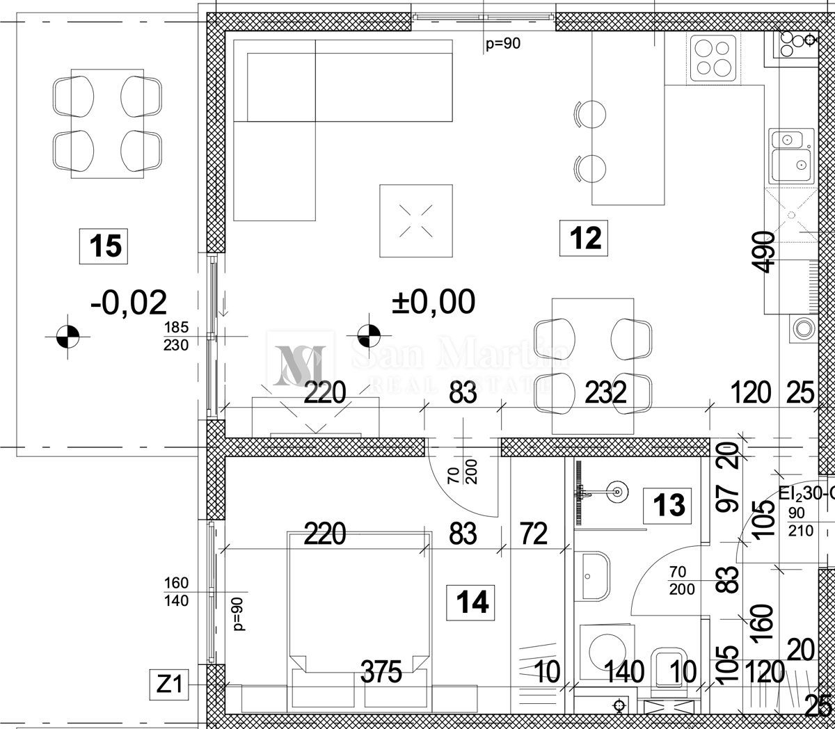 Parenzo, appartamento in un nuovo edificio al primo piano