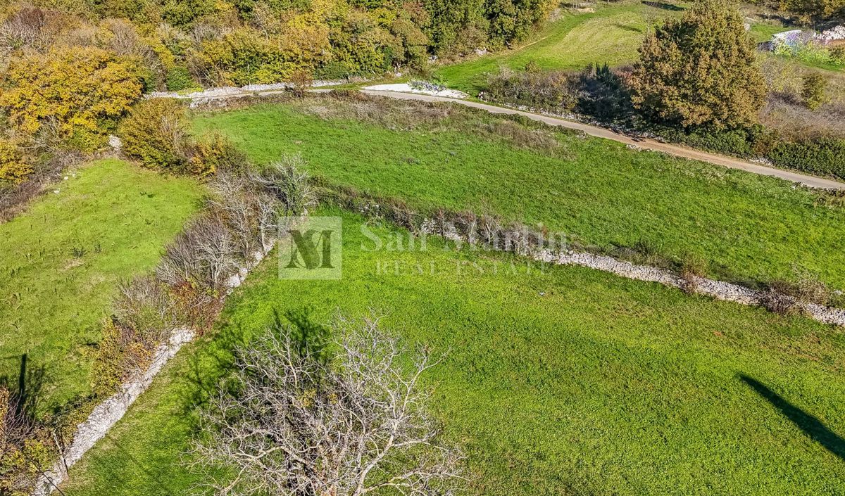 Kanfanar, dintorni - terreno con permesso di costruzione circondato dalla natura