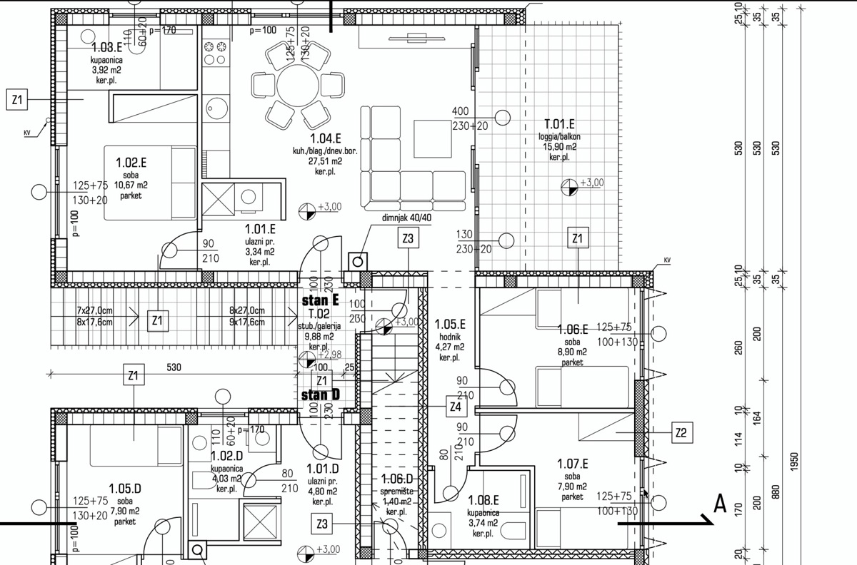 Appartamento (92 m²) vicino a Poreč con terrazza sul tetto, ambiente tranquillo, nuova costruzione
