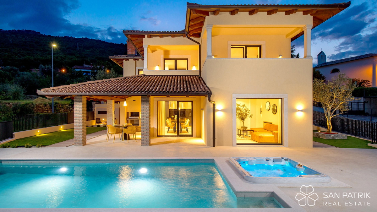 Moderna villa mediterranea con vista panoramica – Mošćenička Draga