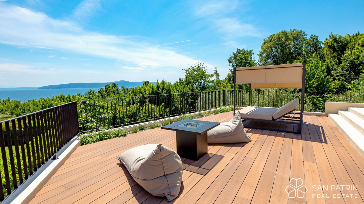 Moderna villa mediterranea con vista panoramica – Mošćenička Draga