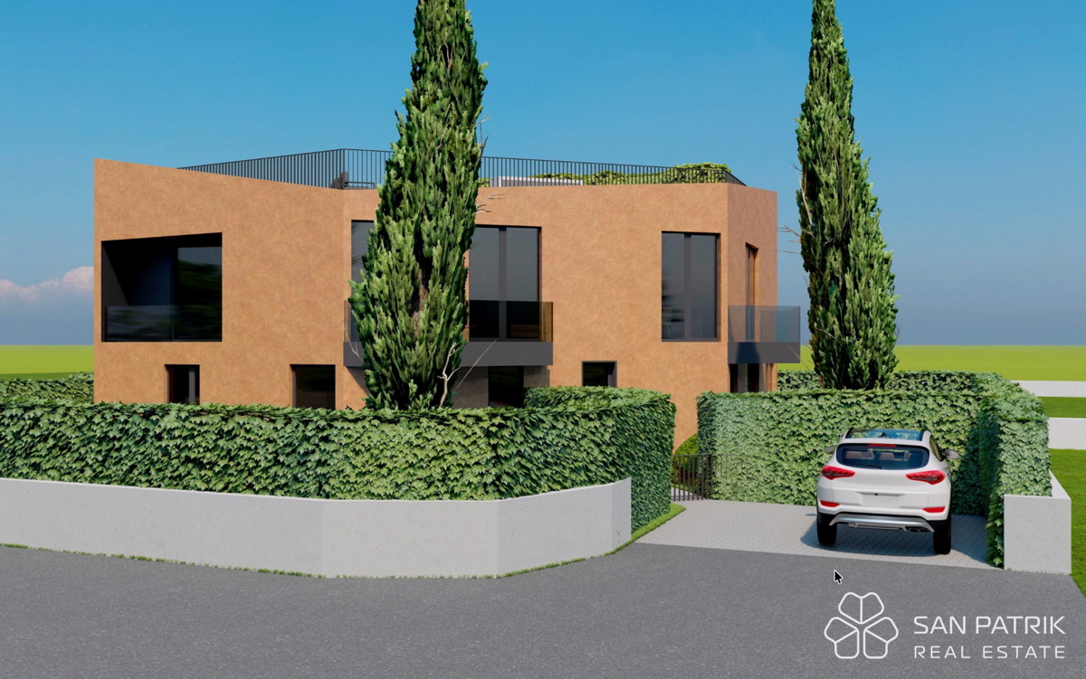 Appartamento (80 m2) vicino a Poreč con terrazza sul tetto, ambiente tranquillo, nuova costruzione