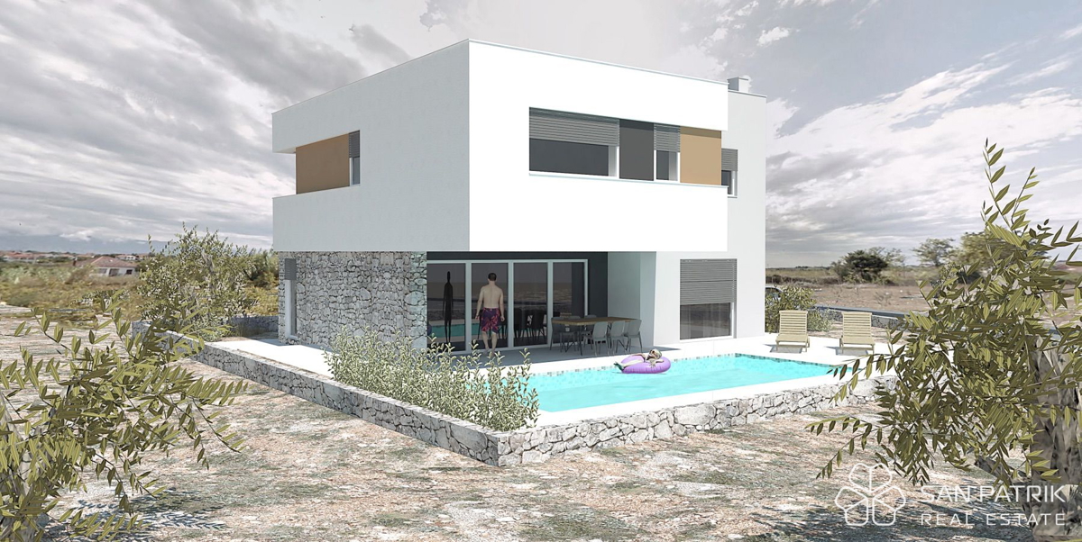 Casa moderna con piscina vicino al mare – Vrsi