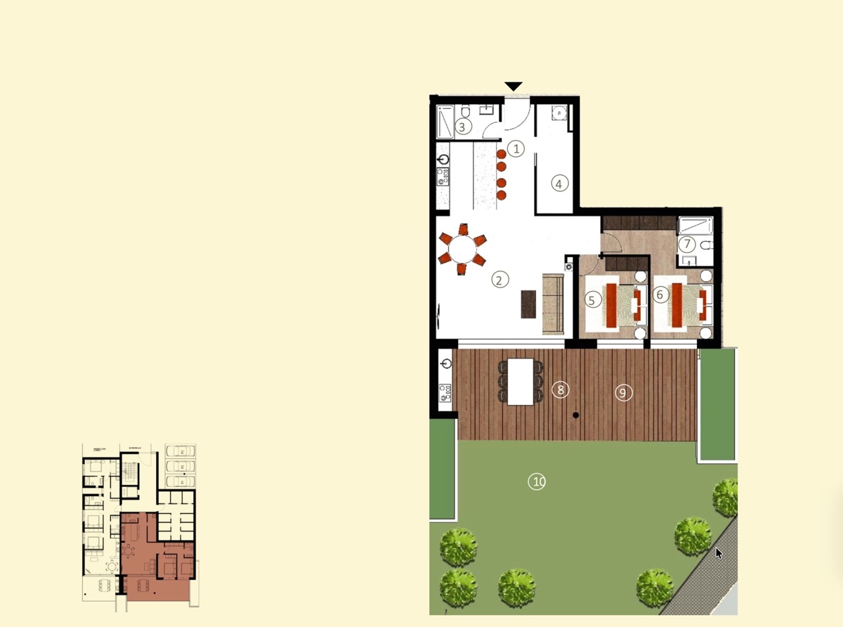 Novigrad, Istra: Appartamento arredato in edificio di nuova costruzione, subito abitabile