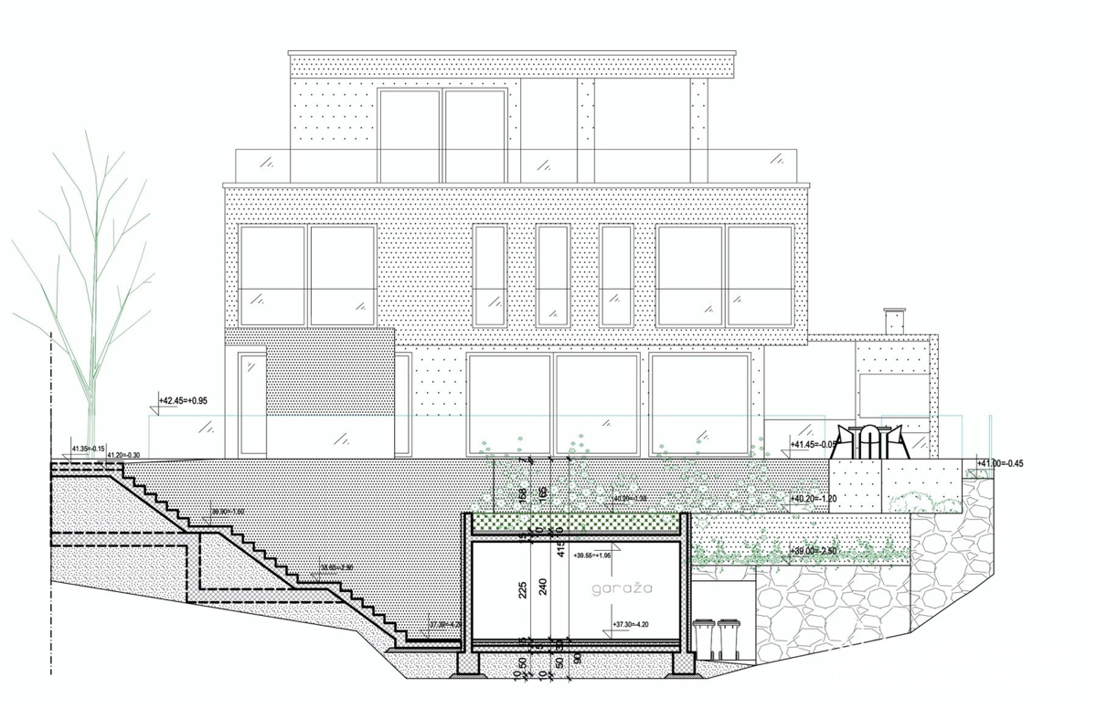 Villa moderna con vista mare sull'isola di Brač