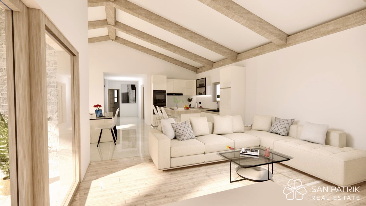 Moderna casa a piano terra (130 m2) in una posizione tranquilla vicino a Labin