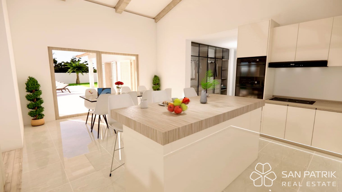 Moderna casa a piano terra (130 m2) in una posizione tranquilla vicino a Labin