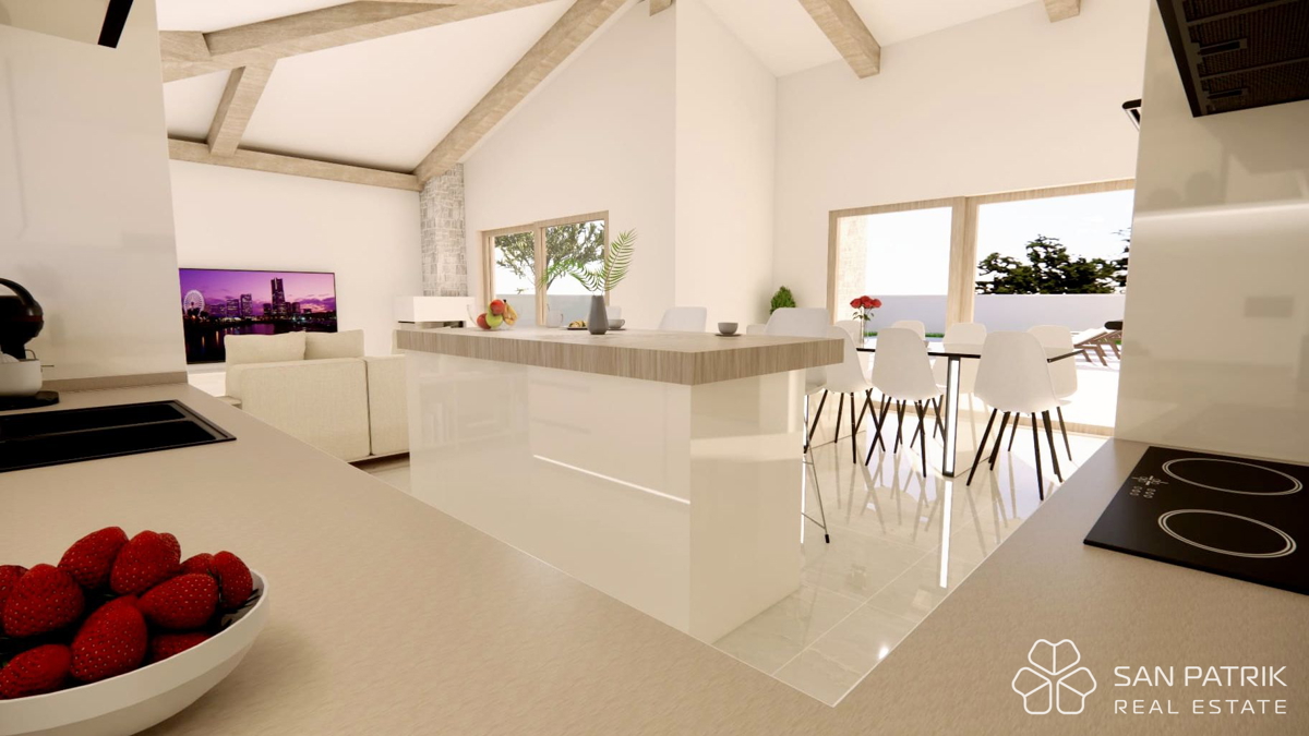 Moderna casa a piano terra (130 m2) in una posizione tranquilla vicino a Labin