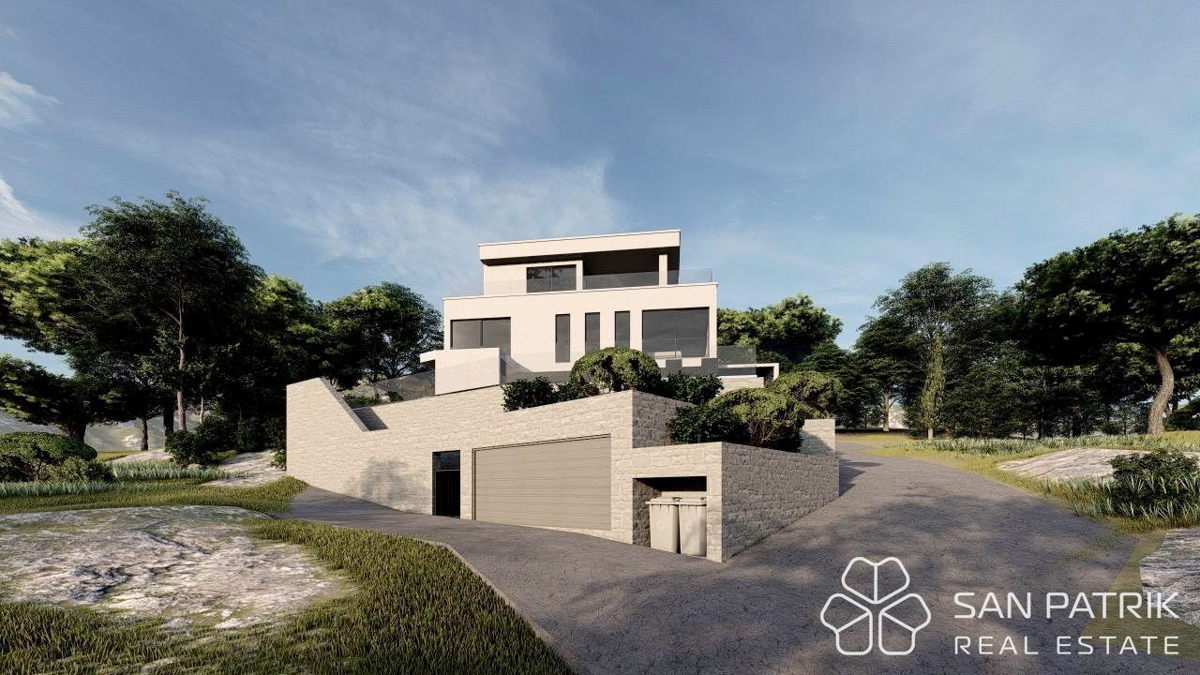 Villa moderna con vista mare con piscina a Brač - 300 m dal mare