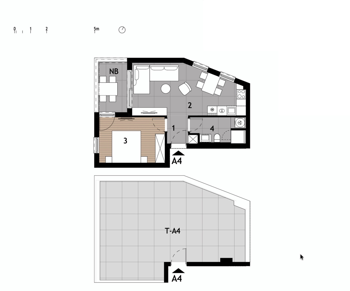 Nuova costruzione con vista mare, a 250 m dalla spiaggia, Podstrana