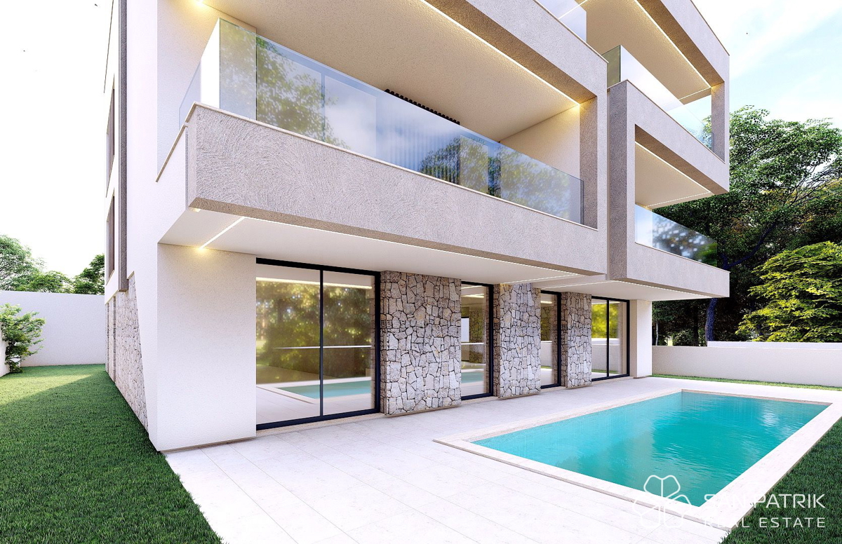 Kožino - Zadar: attico moderno (207m2), 250m dal mare, piscina