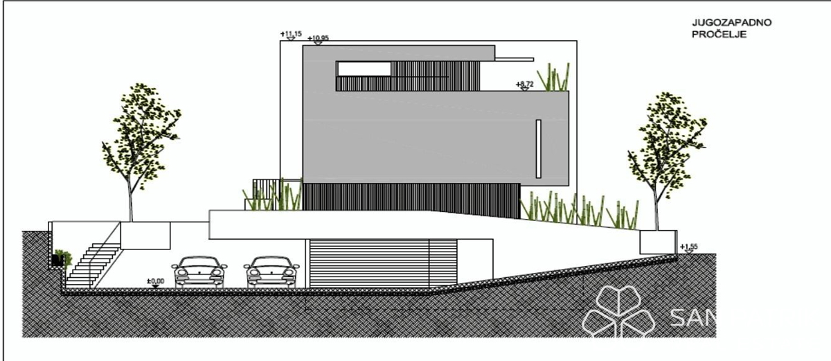 Isola di Krk, Città di Krk - Terreno edificabile con progetto